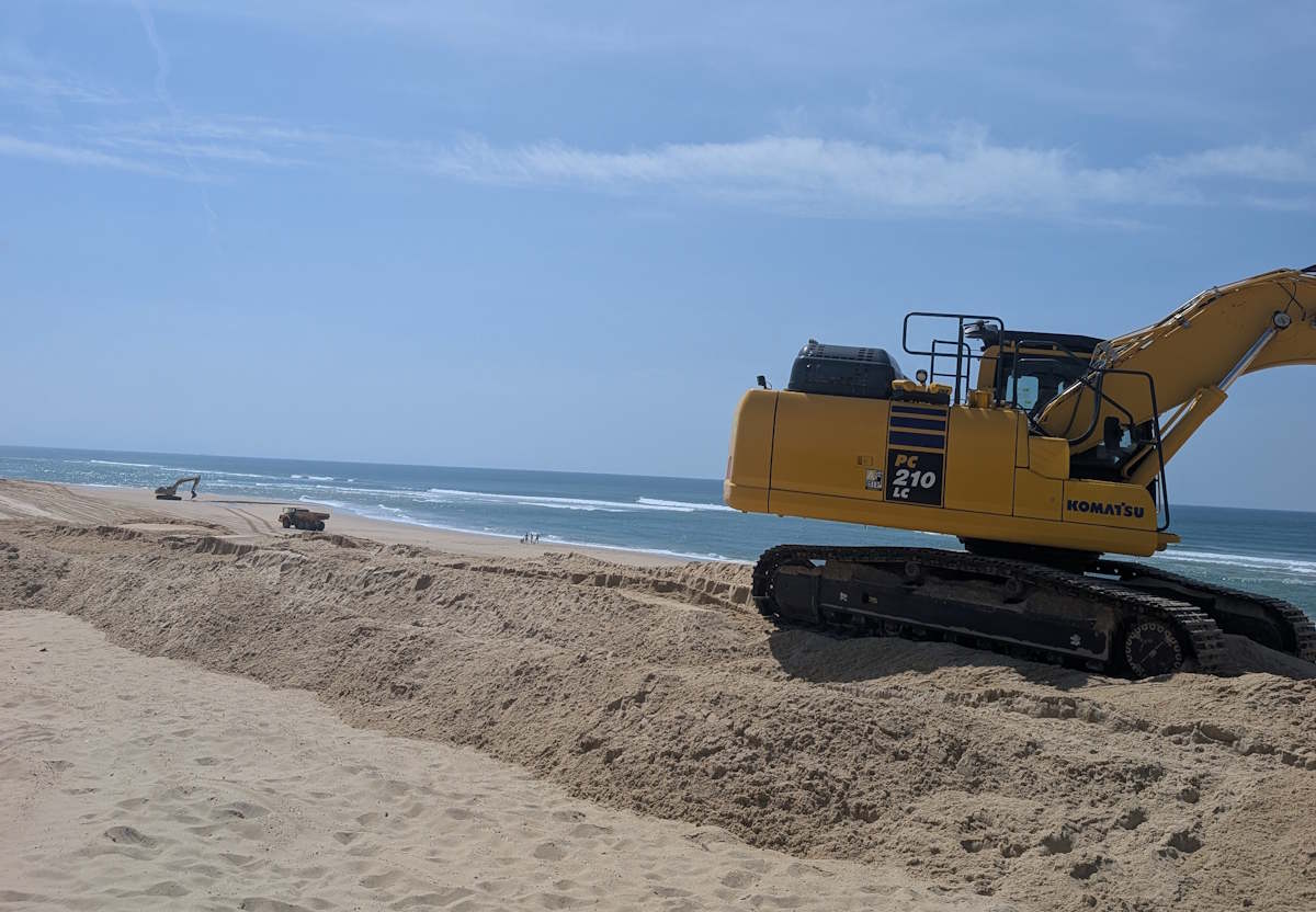 erosion plage casernes seignosse landes sable
